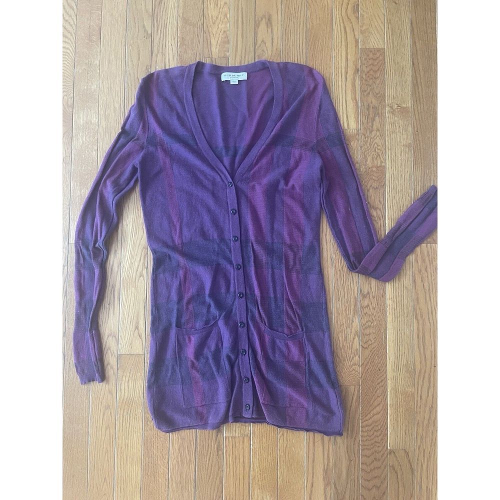 Burberry Purple Long Cardigan